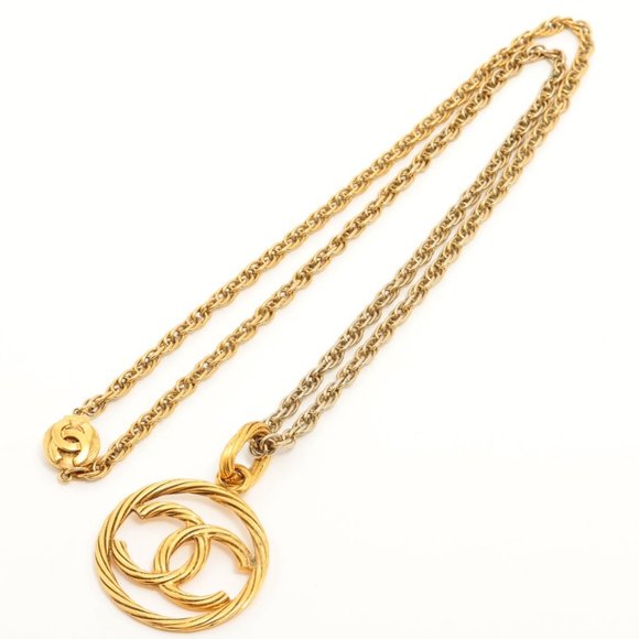 CHANEL, Jewelry, Chanel Vintage 93p Encircled Cc Long Woven Chain Necklace